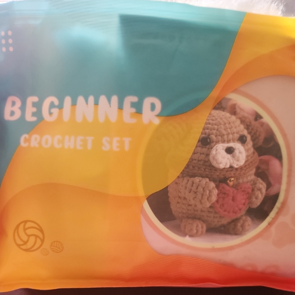 Beginner Crochet Set with Bear Design